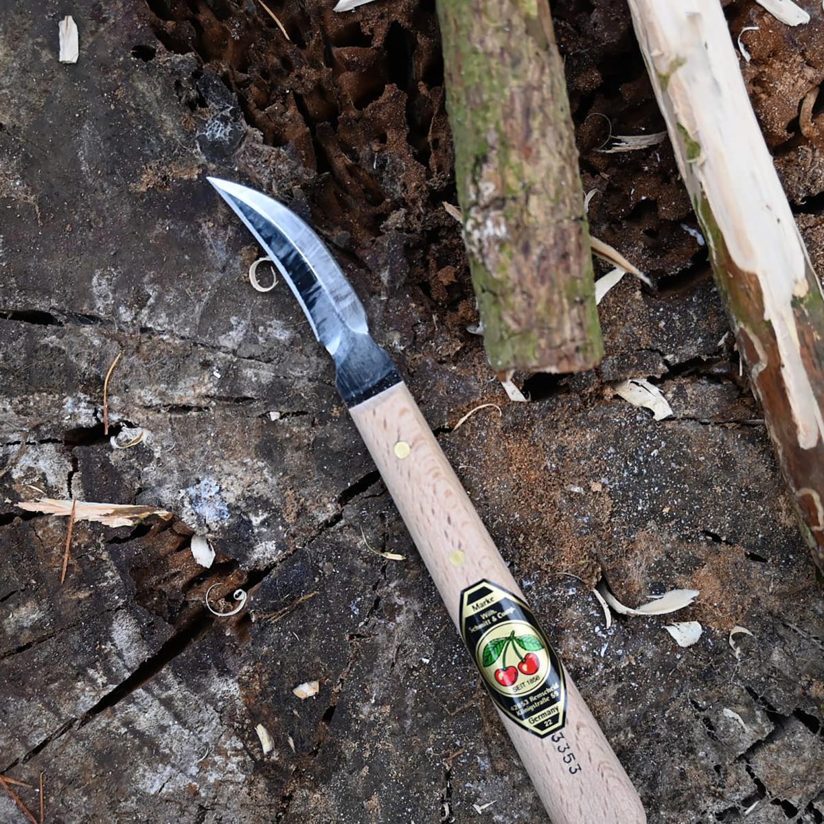 Cuchillo Two Cherries 3353 para Tallado de Madera2