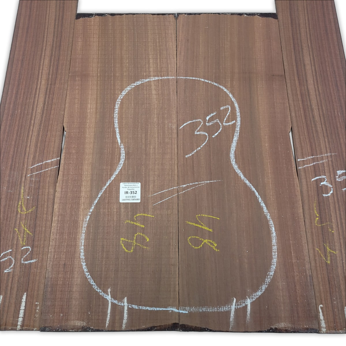 Set de Aros y Fondo IR-352 de Indian Rosewood Especial para Instrumentos Pequeños / Corte Radial8