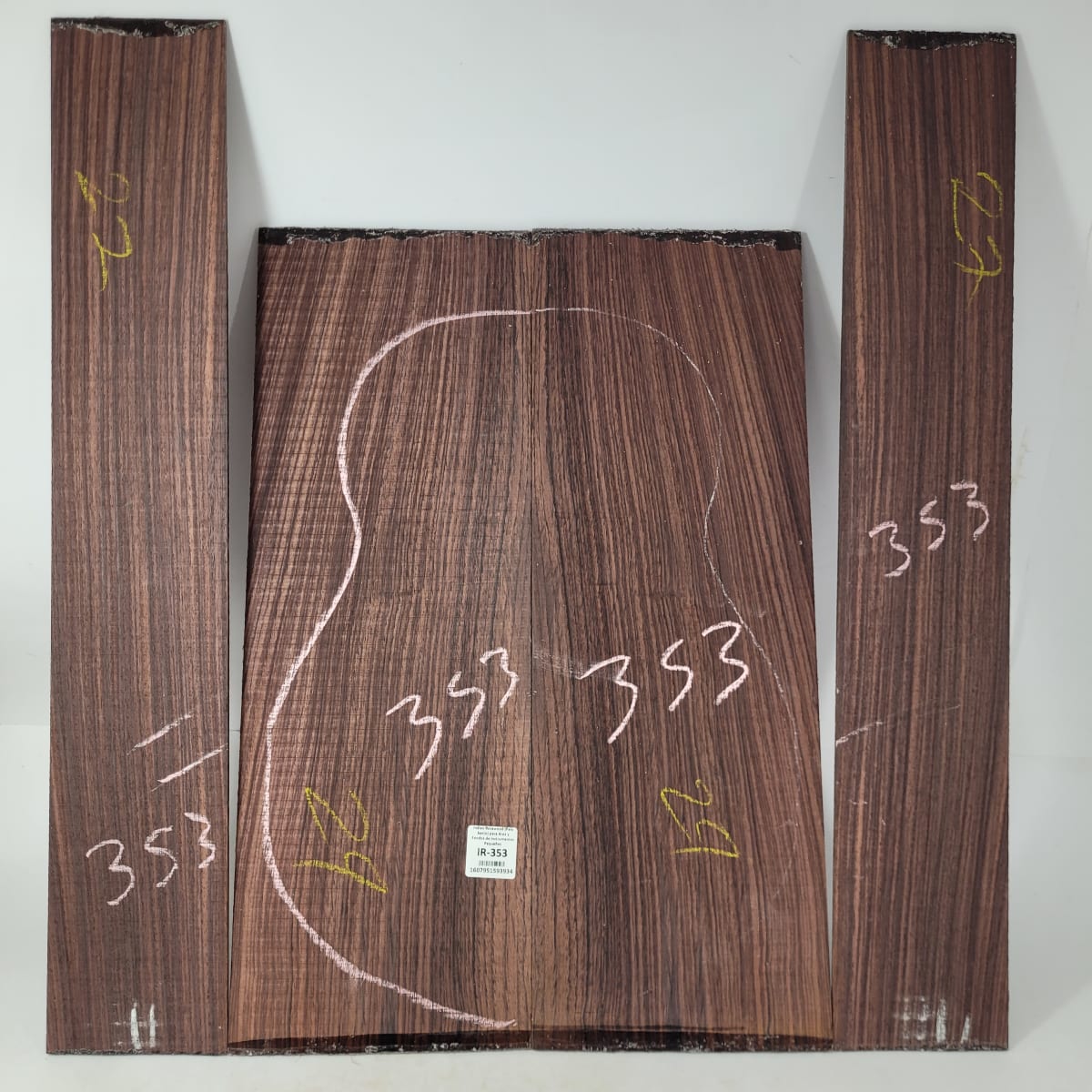 Set de Aros y Fondo IR-353 de Indian Rosewood Especial para Instrumentos Pequeños / Corte Radial 0