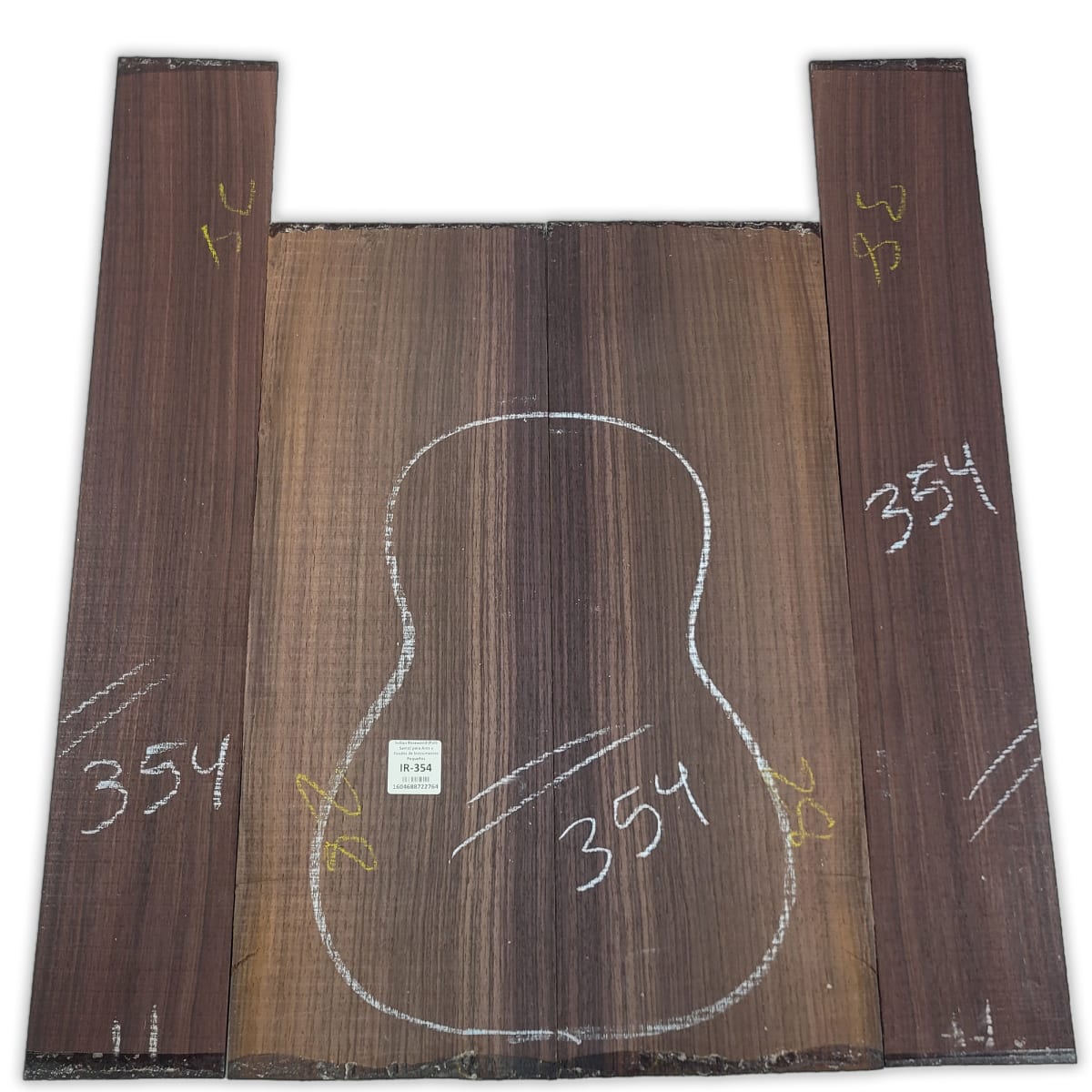 Set de Aros y Fondo IR-354 de Indian Rosewood Especial para Instrumentos Pequeños / Corte Radial 0