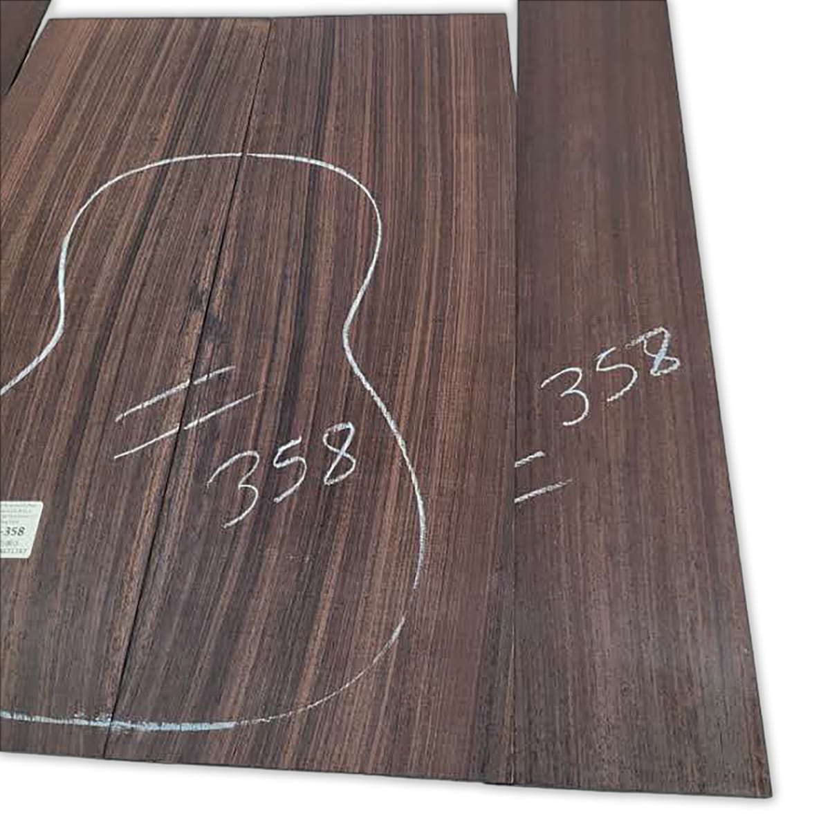 Set de Aros y Fondo IR-358 de Indian Rosewood Especial para Instrumentos Pequeños / Corte Radial7