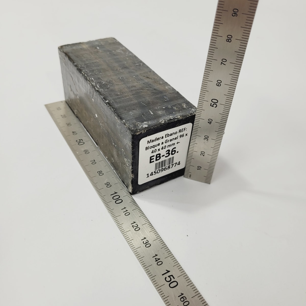 Bloque de Ebano REF: EB-36 de 96 x 40 x 40 mm +-2