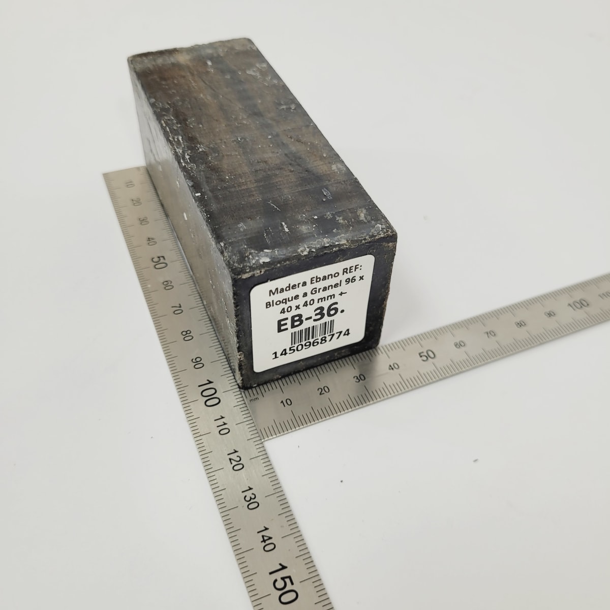 Bloque de Ebano REF: EB-36 de 96 x 40 x 40 mm +-3