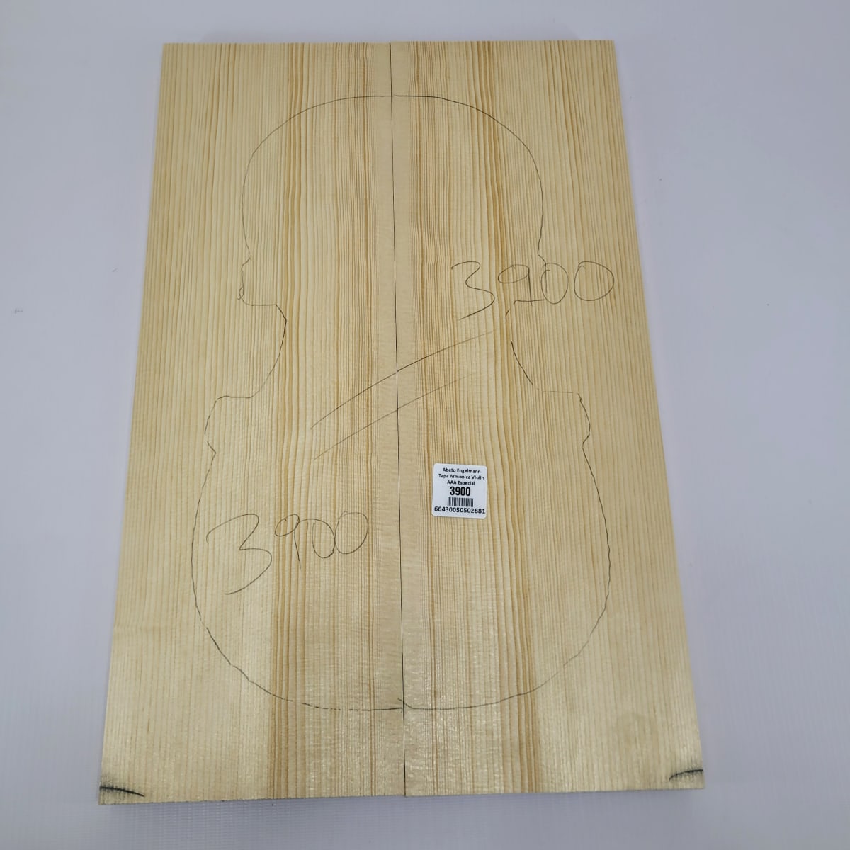 Madera para Tapa Armónica REF: 3900 para Violin de Abeto Engelmann Calidad A6