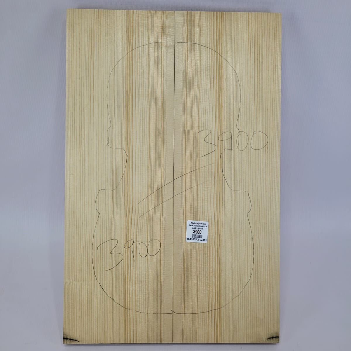 Madera para Tapa Armónica REF: 3900 para Violin de Abeto Engelmann Calidad A8