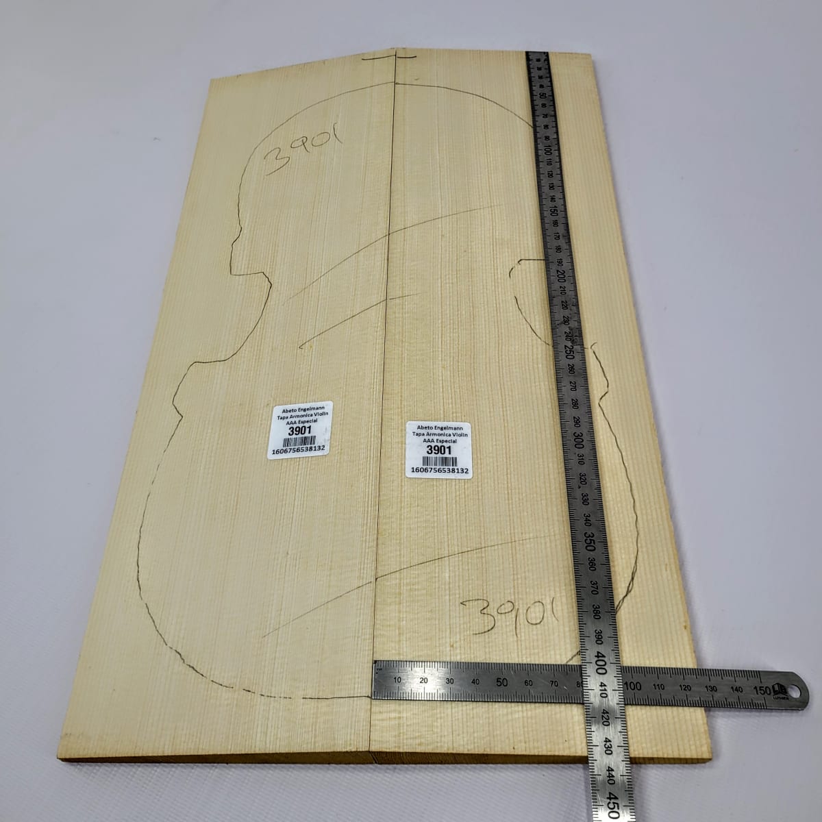 Madera para Tapa Armónica REF: 3901 para Violin de Abeto Engelmann Calidad AAA2