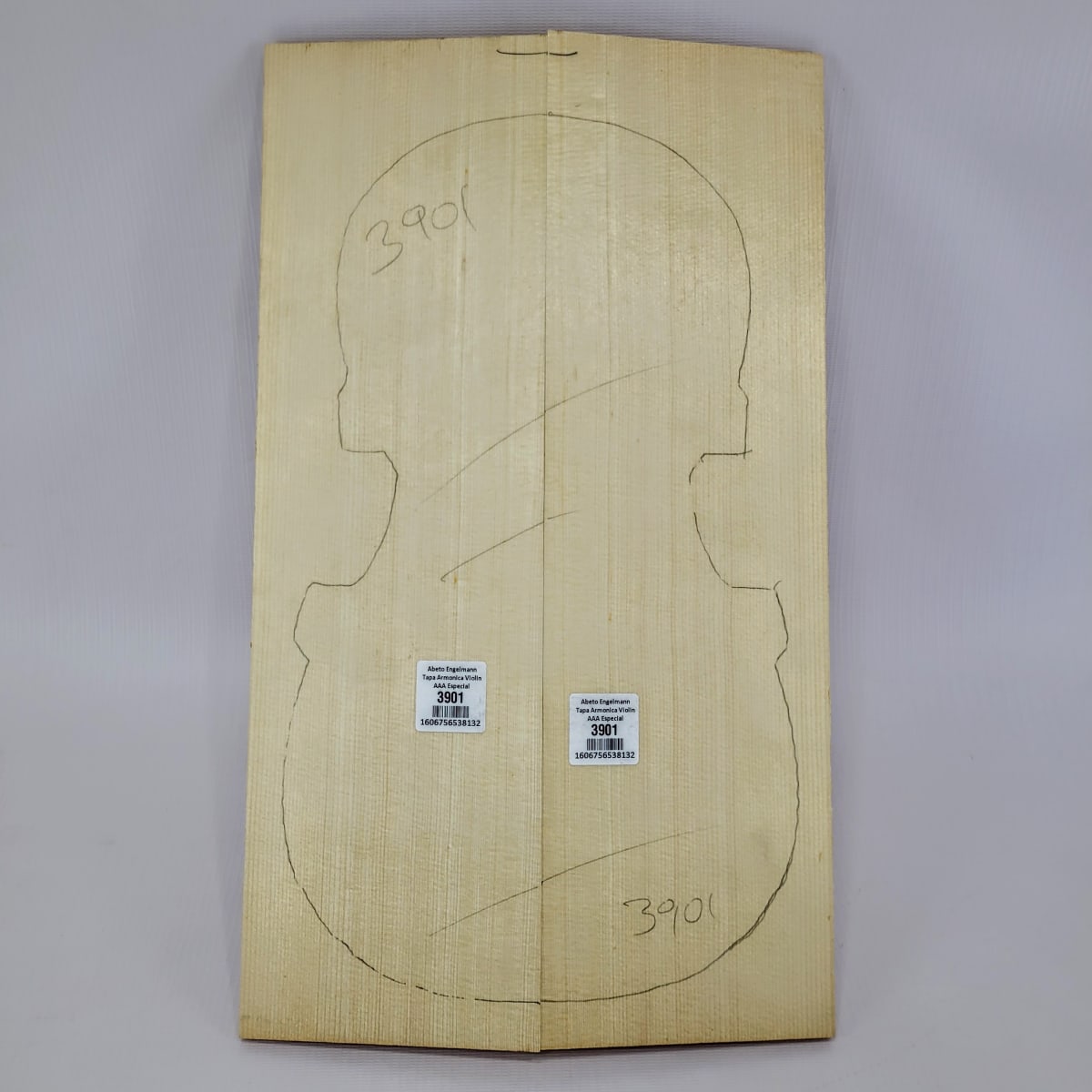 Madera para Tapa Armónica REF: 3901 para Violin de Abeto Engelmann Calidad AAA8