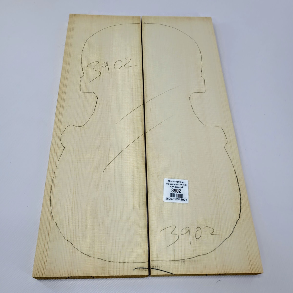 Madera para Tapa Armónica REF: 3902 para Violin de Abeto Engelmann Calidad AAA6
