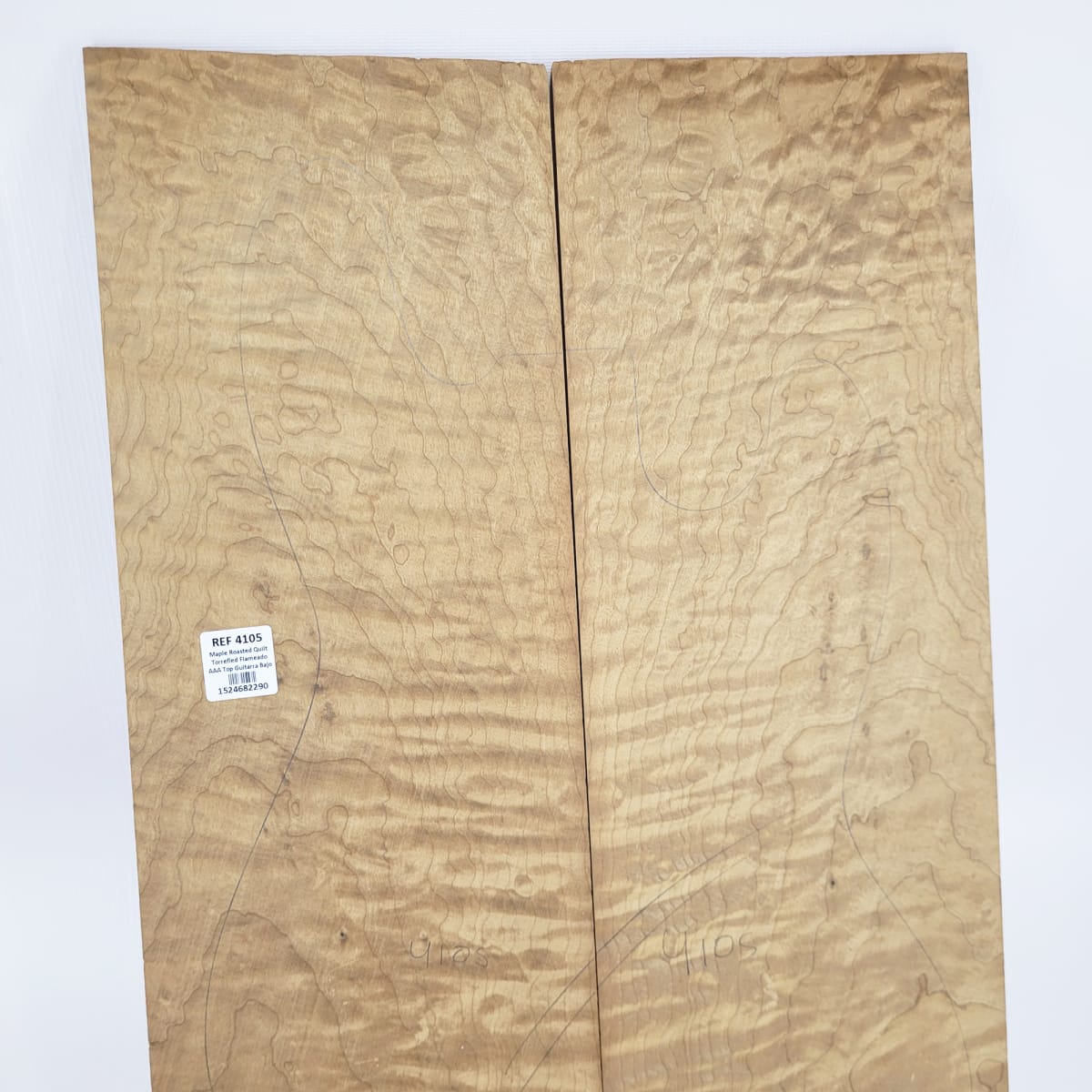 Madera para Top REF: 4105 de Maple Roasted Quilt Torrefied Flameado AAA para Guitarra/Bajo10