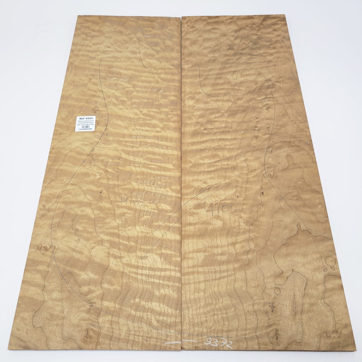 Madera para Top REF: 4105 de Maple Roasted Quilt Torrefied Flameado AAA para Guitarra/Bajo 0