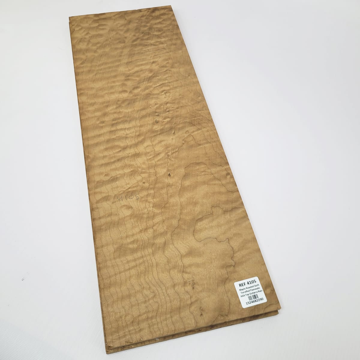 Madera para Top REF: 4105 de Maple Roasted Quilt Torrefied Flameado AAA para Guitarra/Bajo4