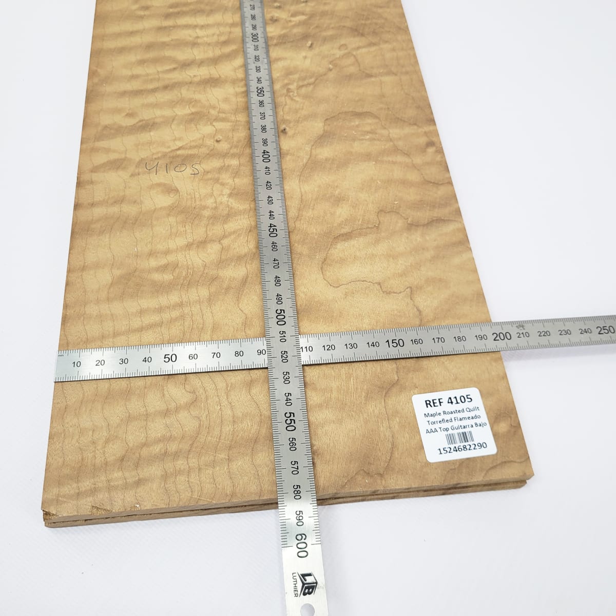 Madera para Top REF: 4105 de Maple Roasted Quilt Torrefied Flameado AAA para Guitarra/Bajo3