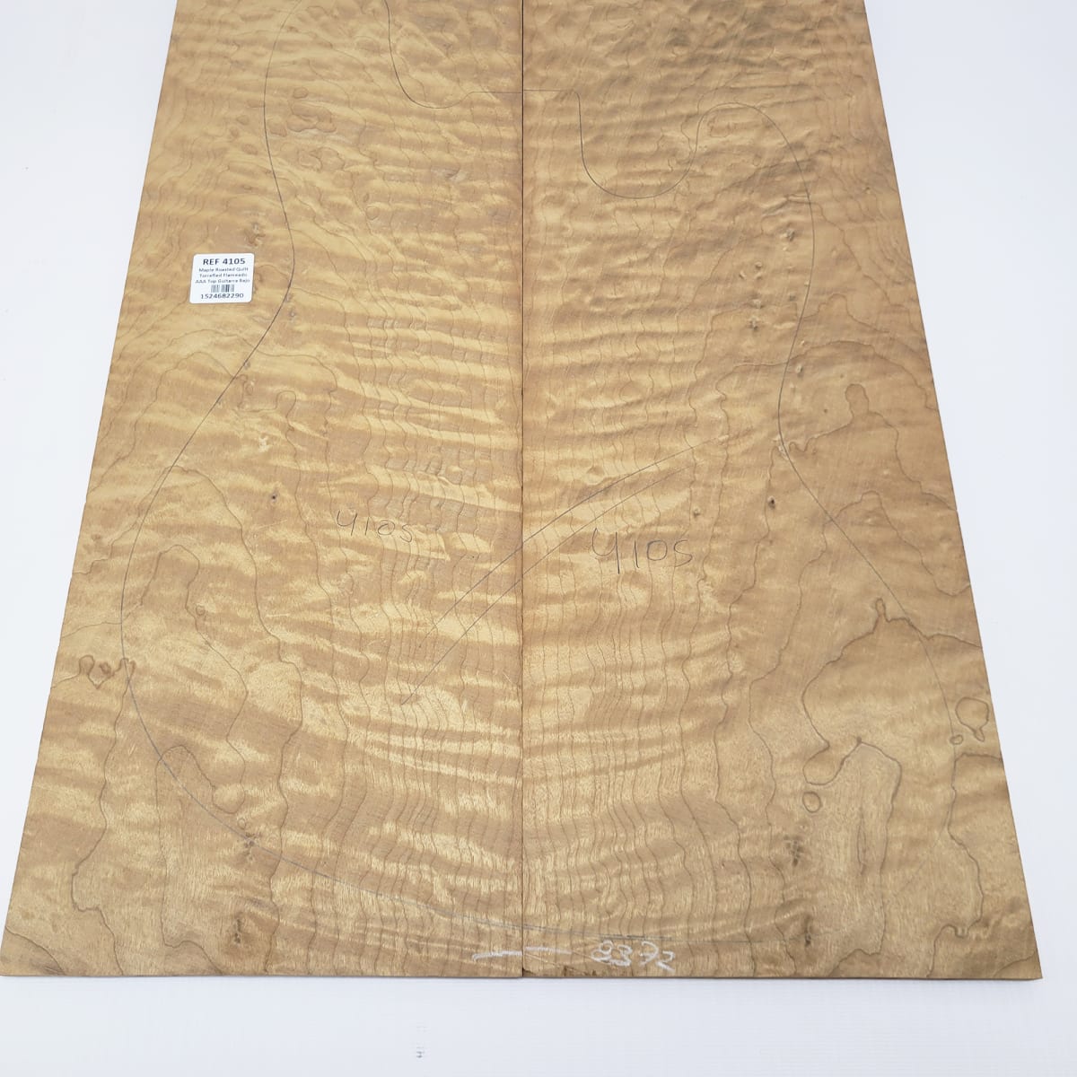 Madera para Top REF: 4105 de Maple Roasted Quilt Torrefied Flameado AAA para Guitarra/Bajo6