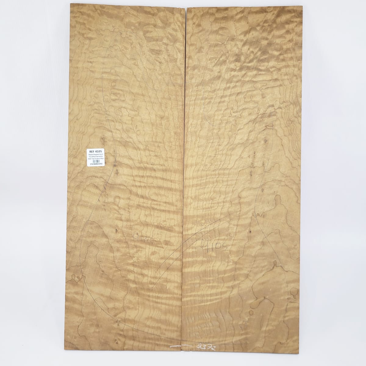 Madera para Top REF: 4105 de Maple Roasted Quilt Torrefied Flameado AAA para Guitarra/Bajo9