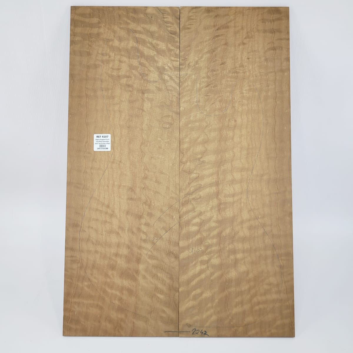 Madera para Top REF: 4107 de Maple Roasted Quilt Torrefied Flameado AAA para Guitarra/Bajo11