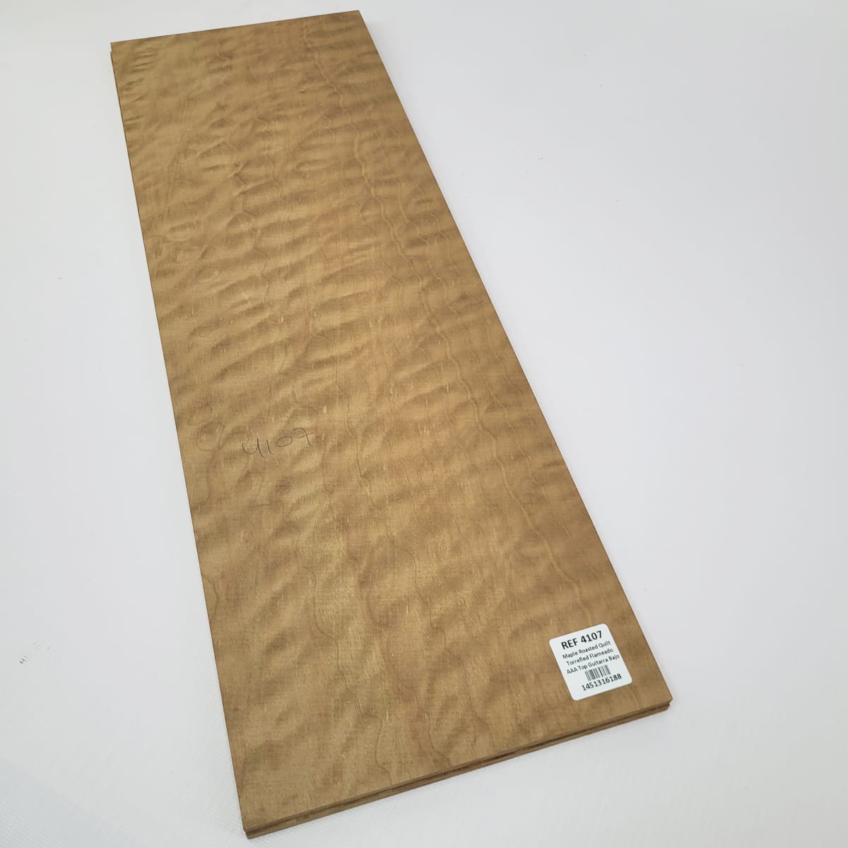 Madera para Top REF: 4107 de Maple Roasted Quilt Torrefied Flameado AAA para Guitarra/Bajo5