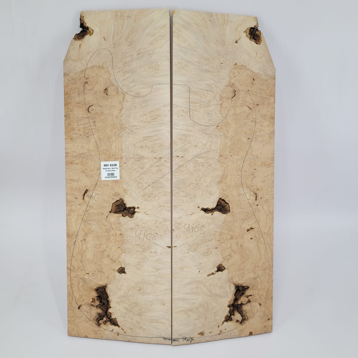 Madera para Top REF: 4108 de Maple Burl AAA para Guitarra/Bajo11