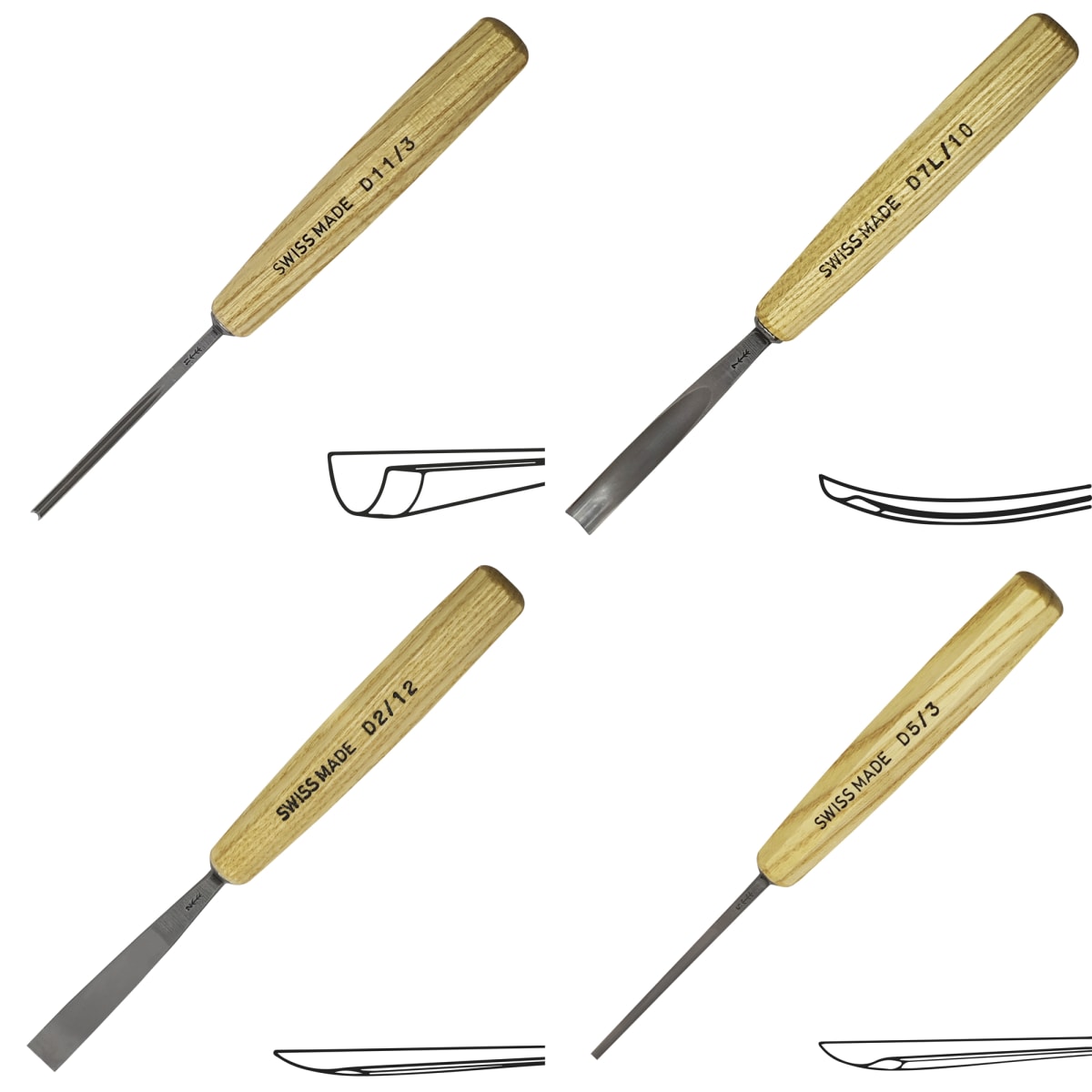 Set de Mini Gubias Pfeil D18er para Xilografia y Tallado en Madera con Estuche (19 pcs)5