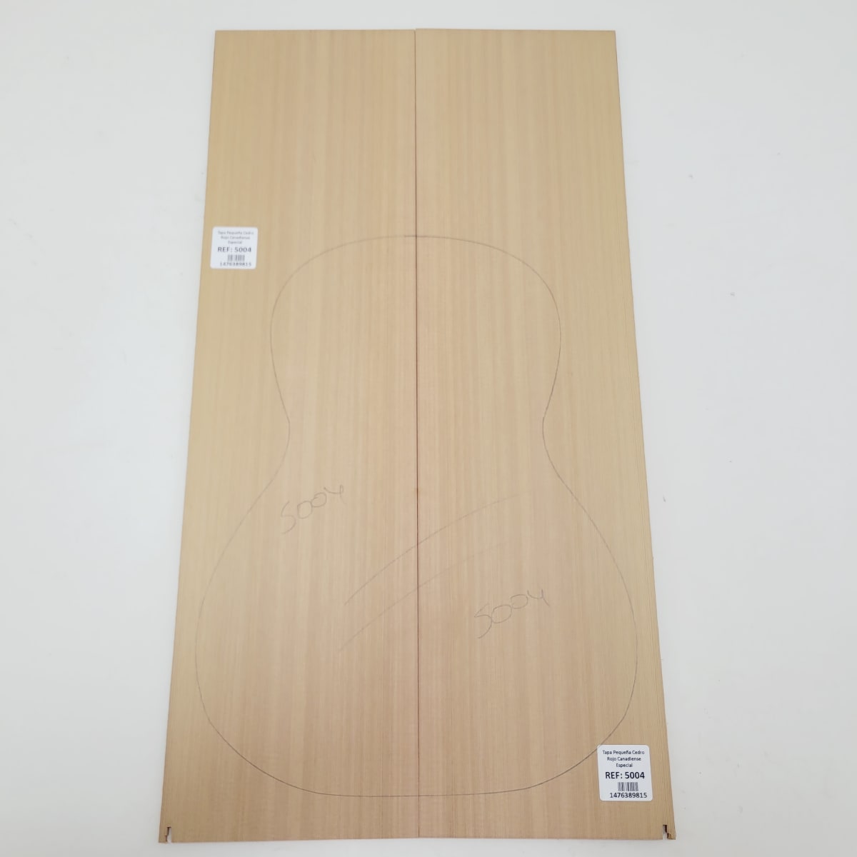 Madera para Tapa Armónica REF: 5004 de Cedro Rojo Canadiense Calidad AAA para Cuatro 0