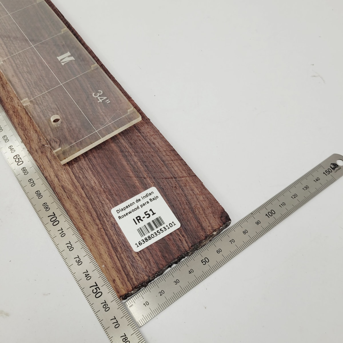 Pieza Unica IR-51 de Indian Rosewood Especial (Palosanto de la India) para Diapason de Bajo  / Corte Radial3