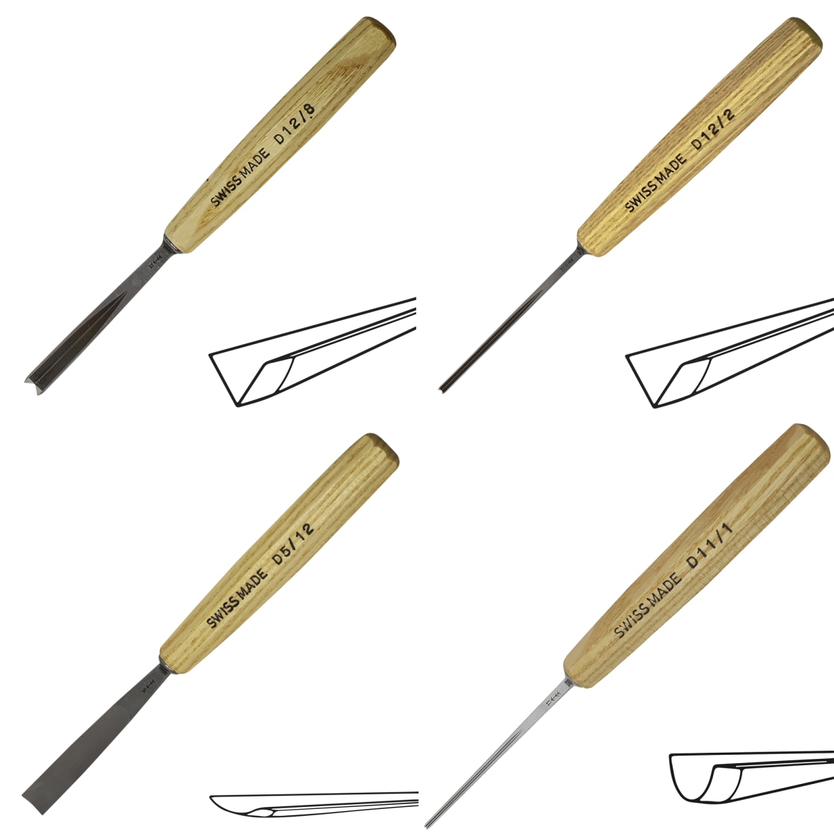 Set de Mini Gubias Pfeil D18er para Xilografia y Tallado en Madera con Estuche (19 pcs)6