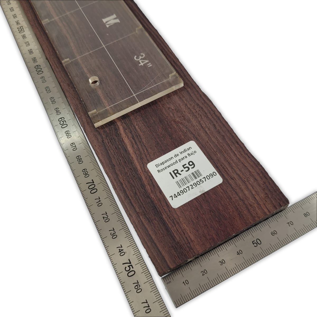 Diapason de Bajo IR-59 de Indian Rosewood Especial (Palosanto de la India) Corte Radial3