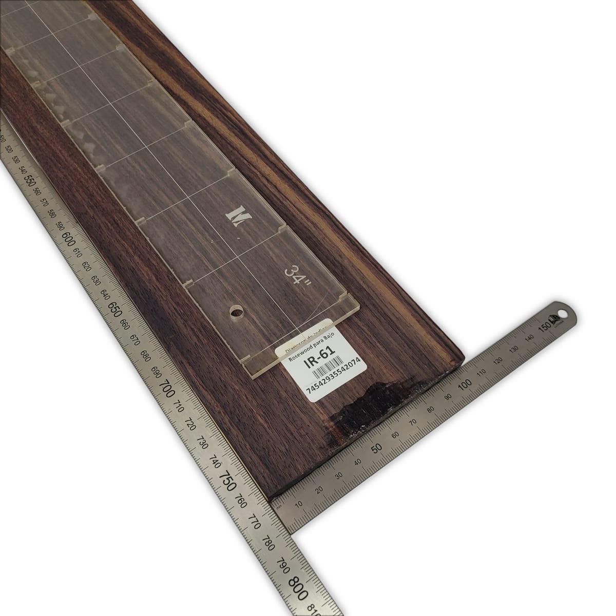 Diapason IR-61 de Indian Rosewood Especial (Palosanto de la India) Corte Radial para Bajo de 5-6 Cuerdas2