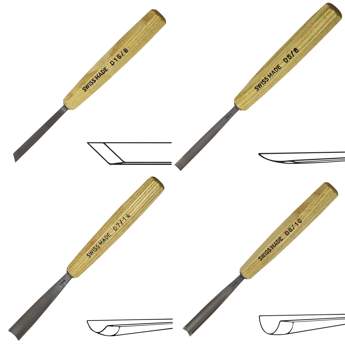 Set de Mini Gubias Pfeil D18er para Xilografia y Tallado en Madera con Estuche (19 pcs)7