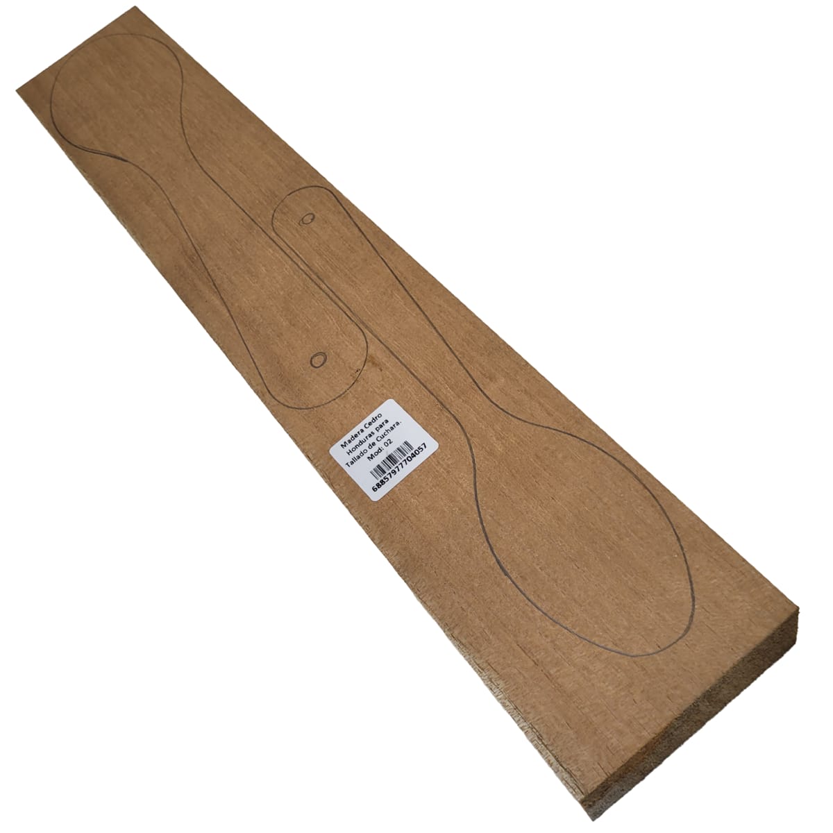 Pieza de Cedro Honduras para Tallado de Cuchara. Mod: 022