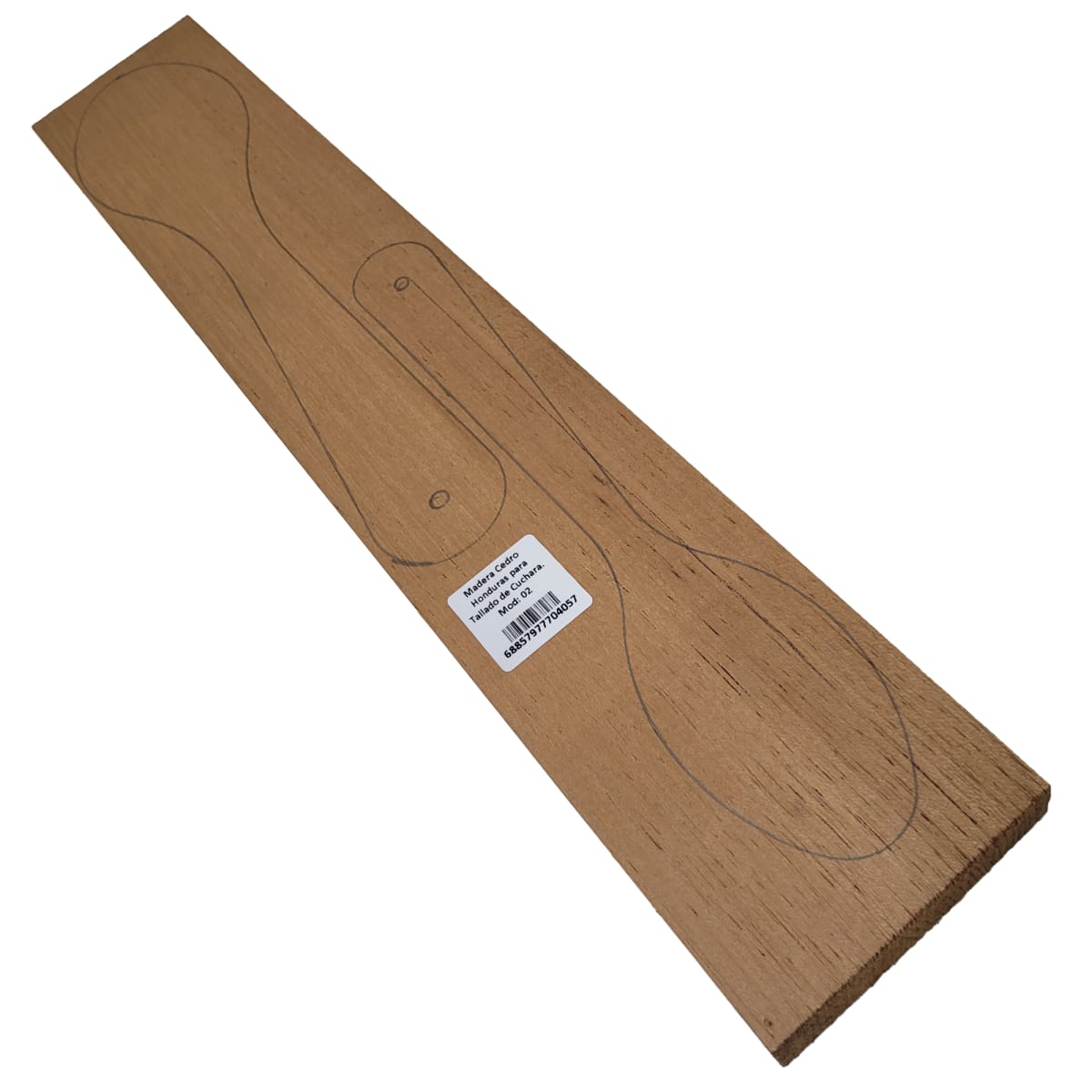Pieza de Cedro Honduras para Tallado de Cuchara. Mod: 025