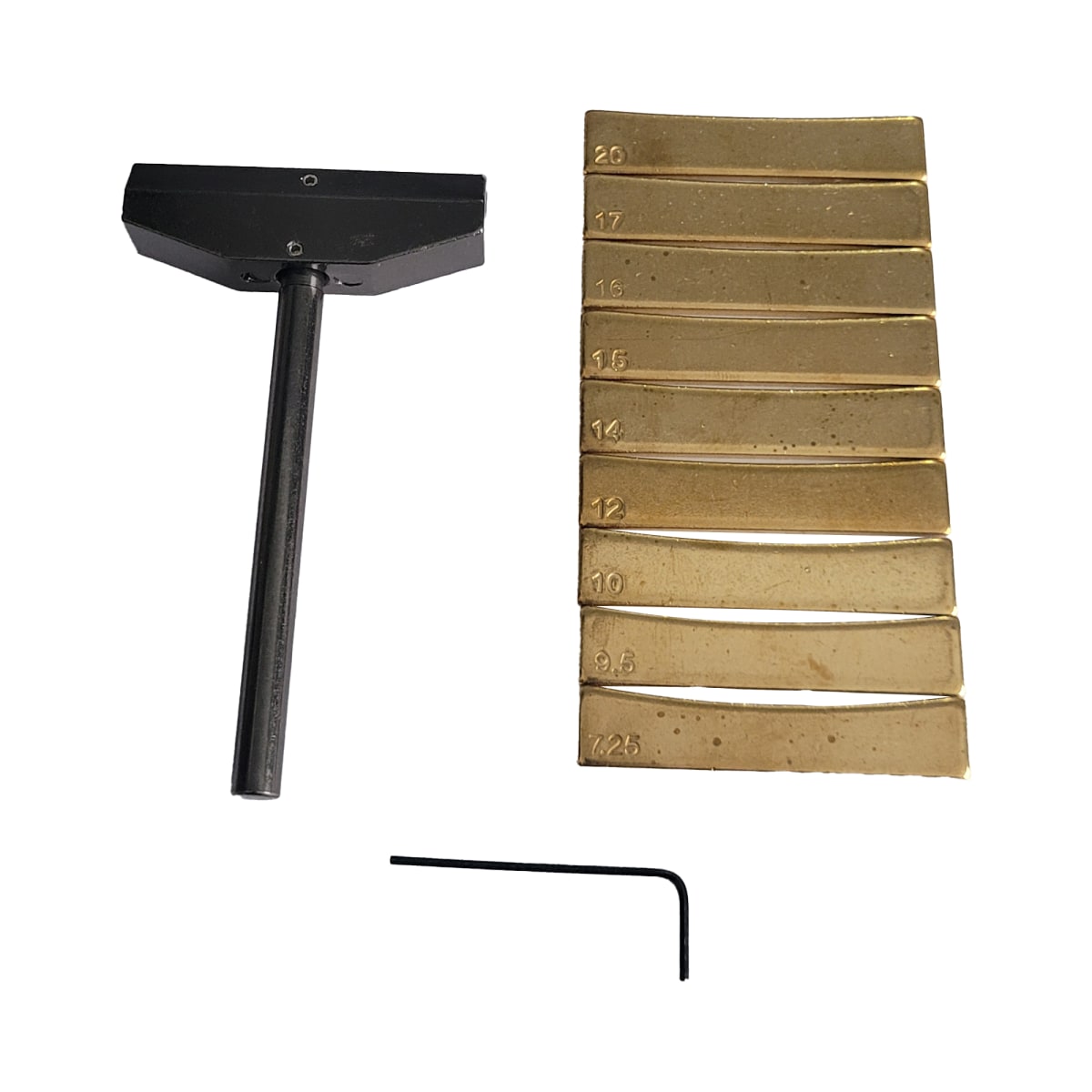 Set de 9 Insertos de Bronce con Radio para instalacion de trastes 0