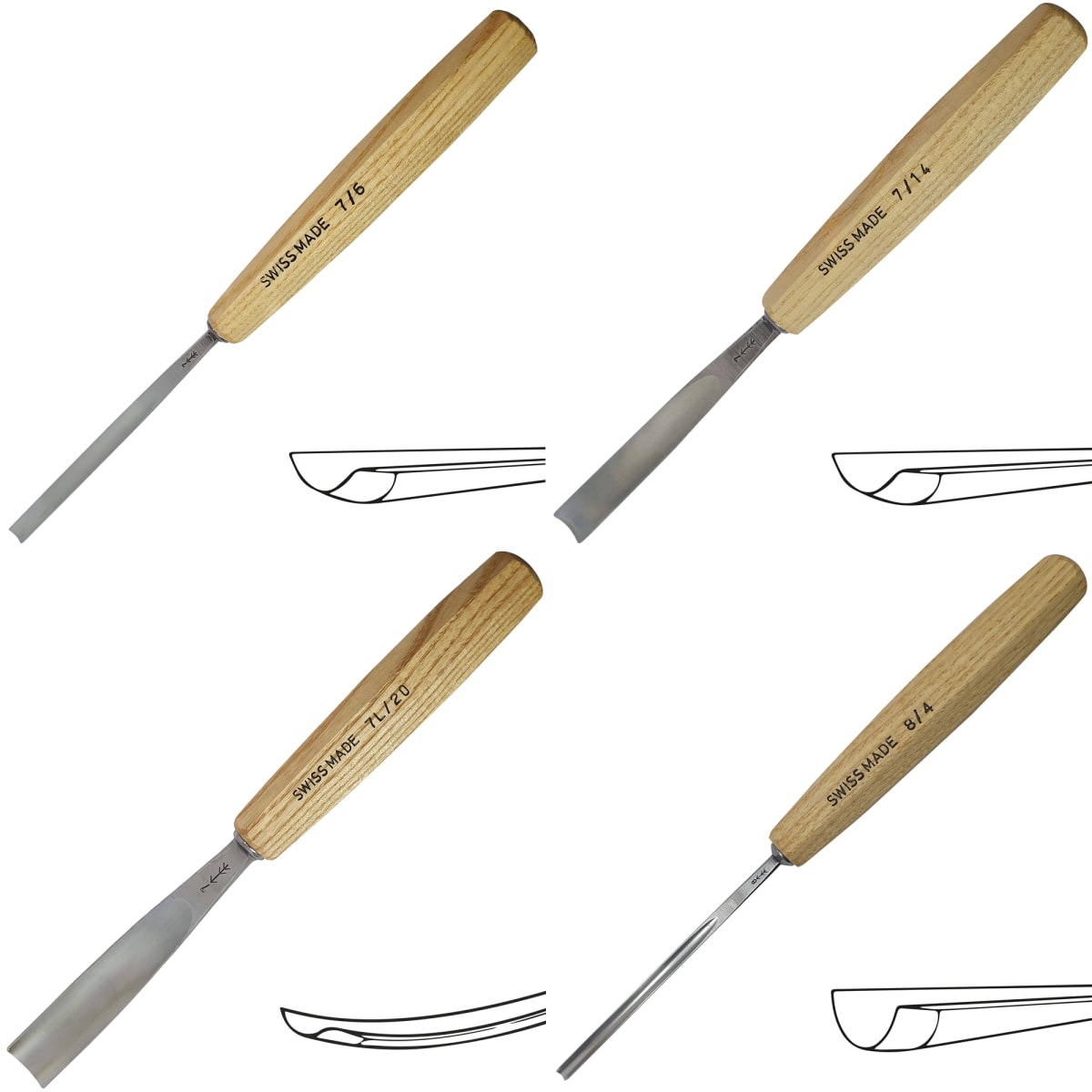 Set de Gubias Pfeil Ro12 con Estuche para Tallado en Madera (13 pcs)4