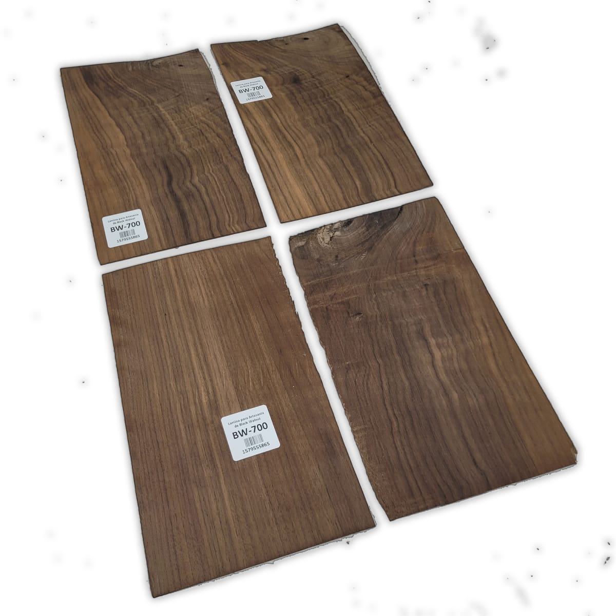 Set de 4 Laminas BW-700 de Black Walnut para Pala de Guitarra y Artesania 0