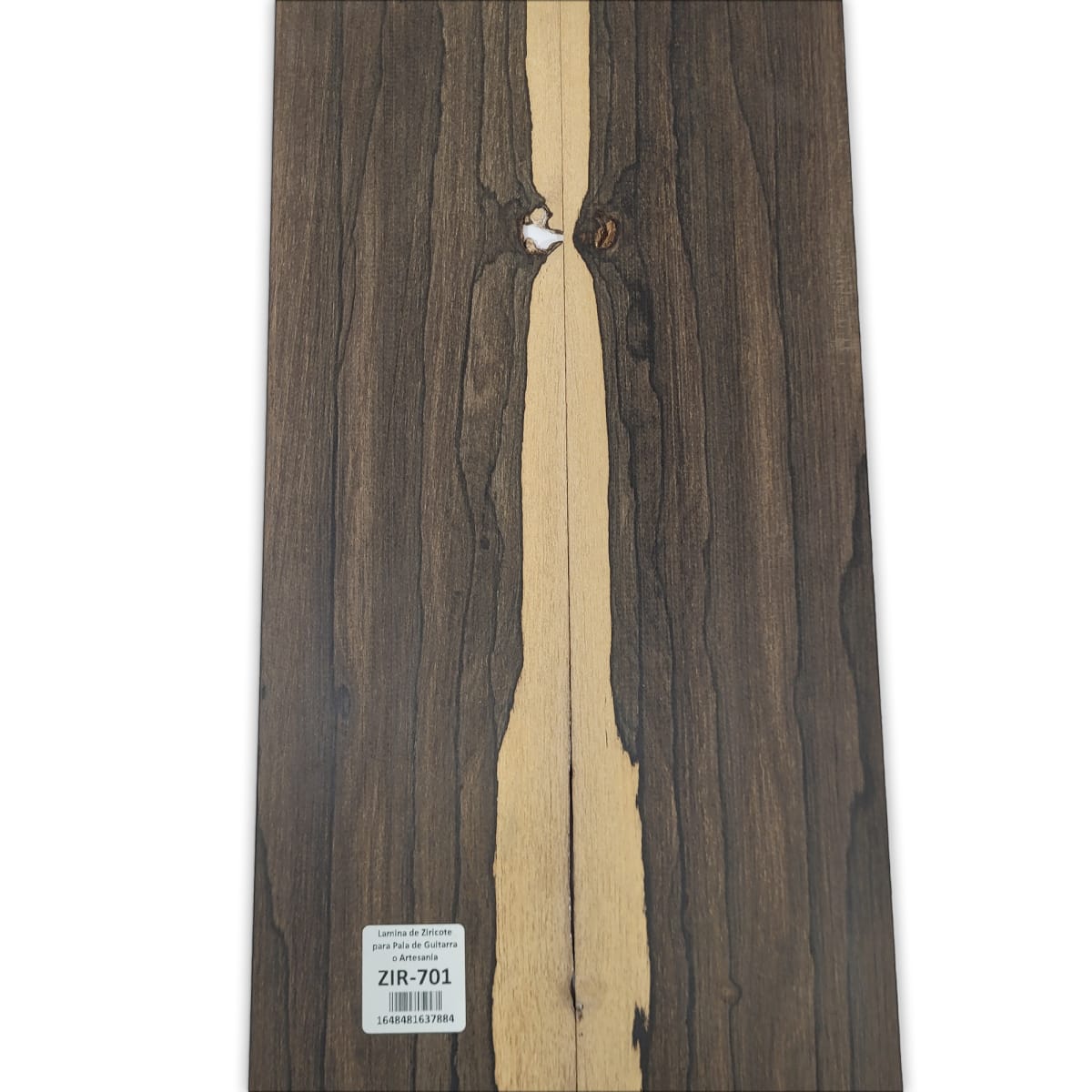 2 Laminas Unica ZIR-701 de Ziricote Mexicano para Pala de Guitarra o Artesania 0