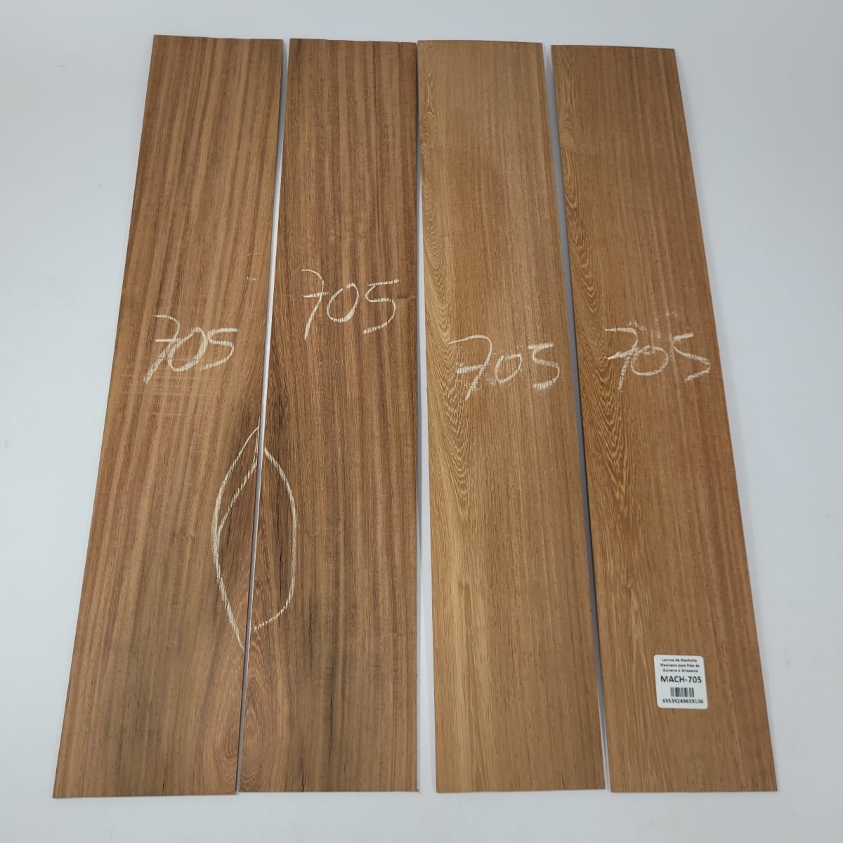 Set de 4 Laminas de Machiche Mexicano MACH-705 para Artesania - Madera con Detalles 0