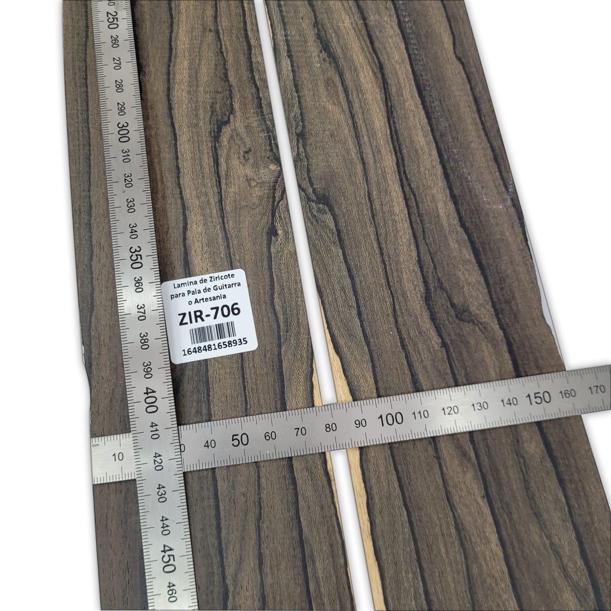 Set de 2 Laminas ZIR-706 de Ziricote Mexicano para Pala de Guitarra o Artesania3