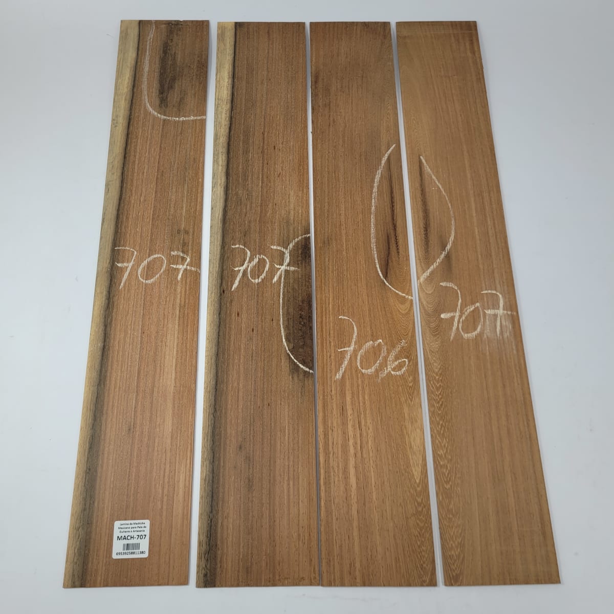 Set de 4 Laminas de Machiche Mexicano MACH-707 para Artesania - Madera con Detalles 0