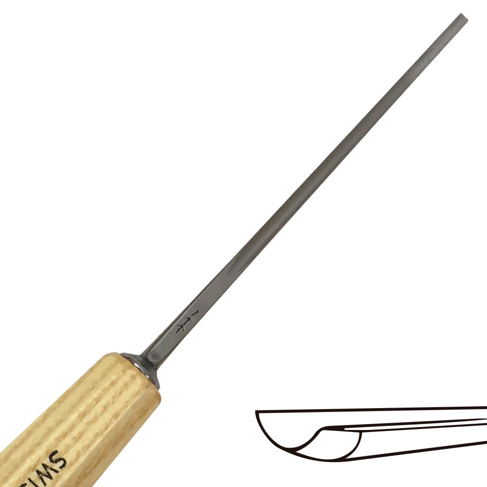 Gubia No 7 Semi Curva de 2 mm de ancho2