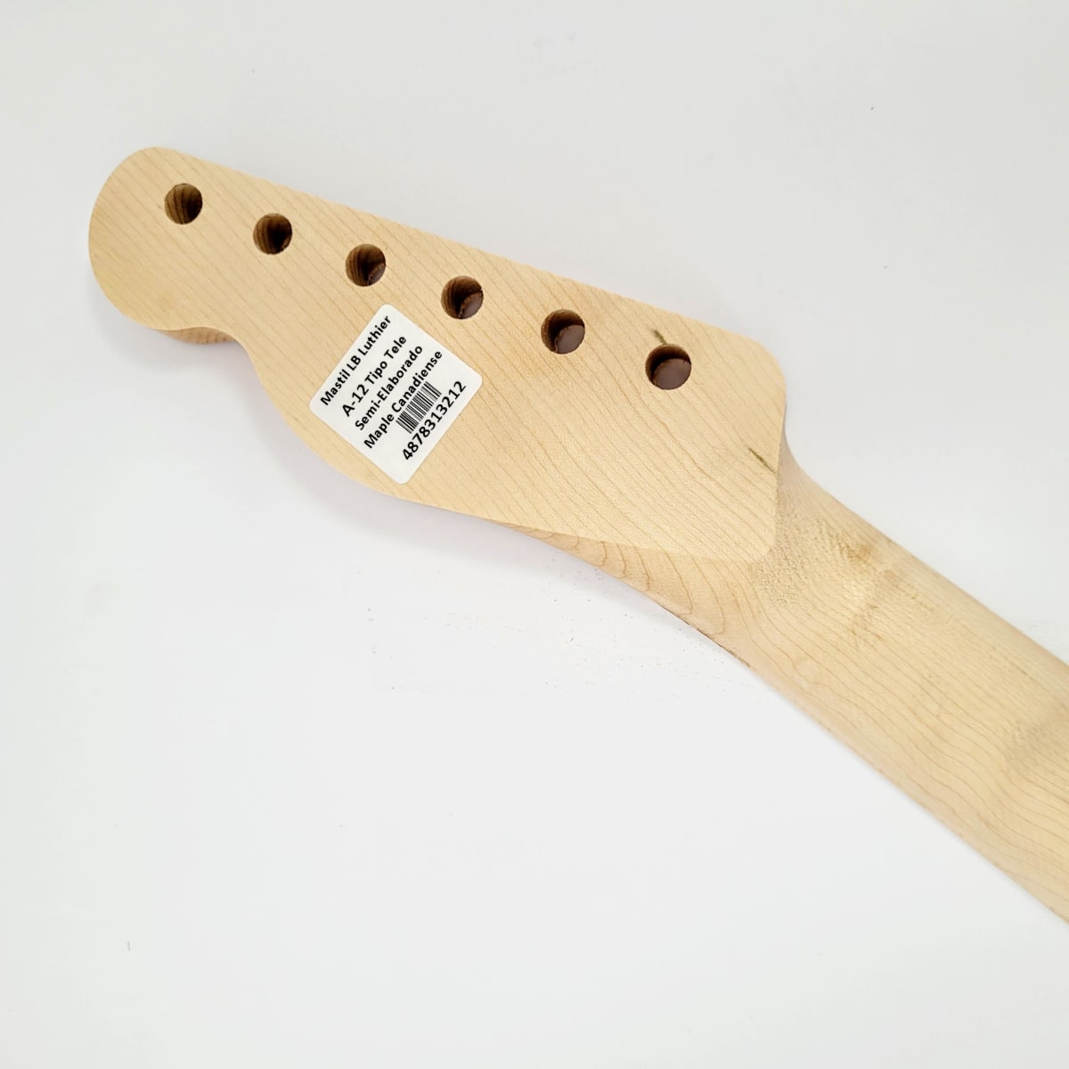 Mastil LB Luthier A-12 Tipo Tele Semi Elaborado de Maple Canadiense Especial5