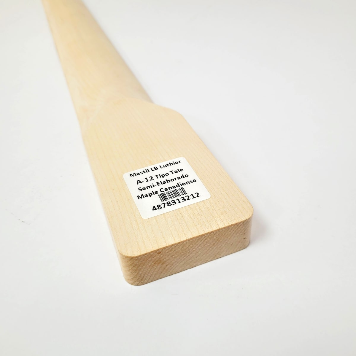 Mastil LB Luthier A-12 Tipo Tele Semi Elaborado de Maple Canadiense Especial3