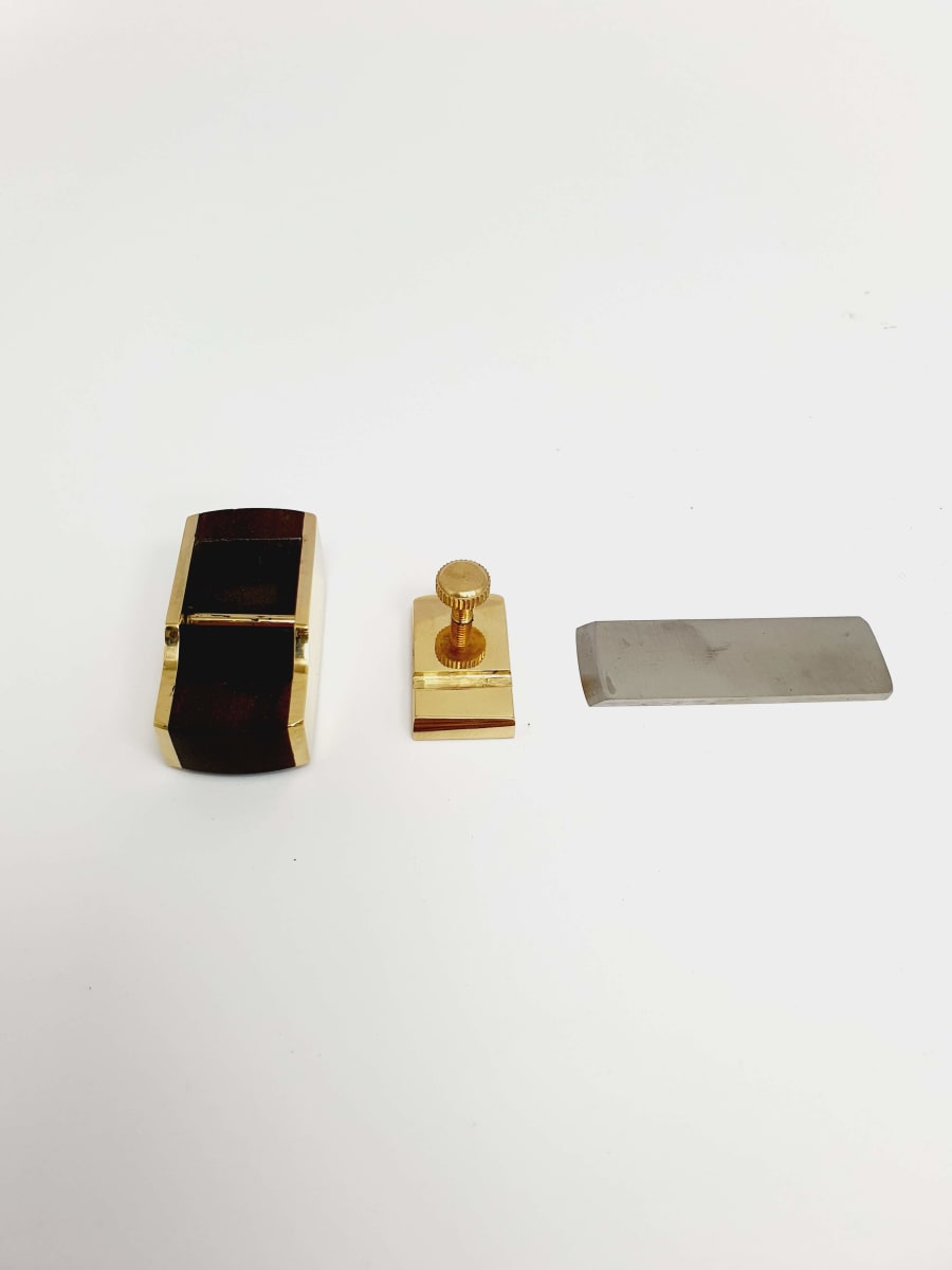 Mini Cepillo de Bronce-Ebano de 45 mm con Base Curva8
