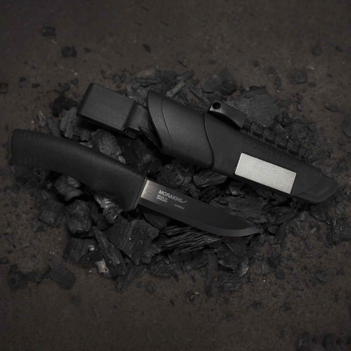 Cuchillo Bushcraft Survival BB (C) Acero al Carbono Morakniv 11742 Black + Mini Piedra de Diamante + Accesorio para Iniciar Fuego3