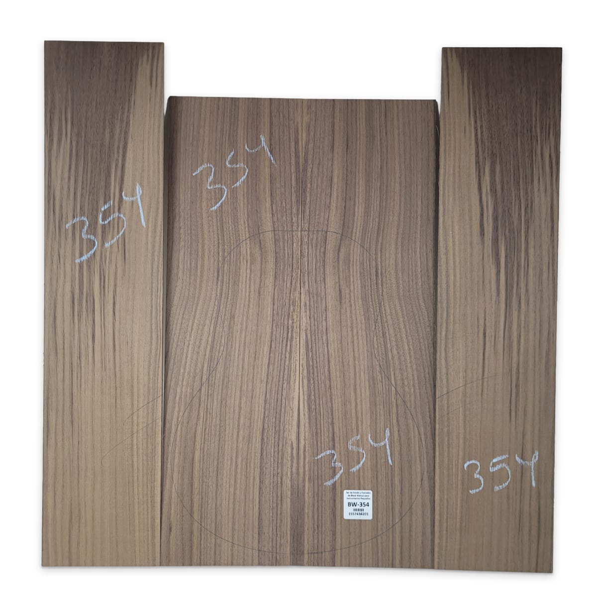 Set de Fondo y Costados BW-354 de Black Walnut para Instrumentos Pequeños 0