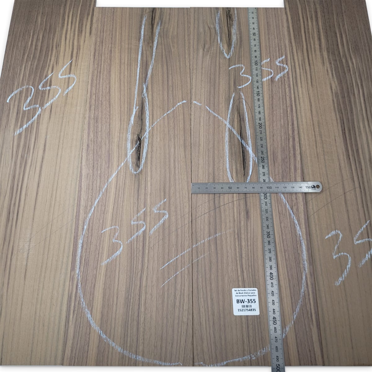 Set de Fondo y Costados BW-355 de Black Walnut para Instrumentos Pequeños9