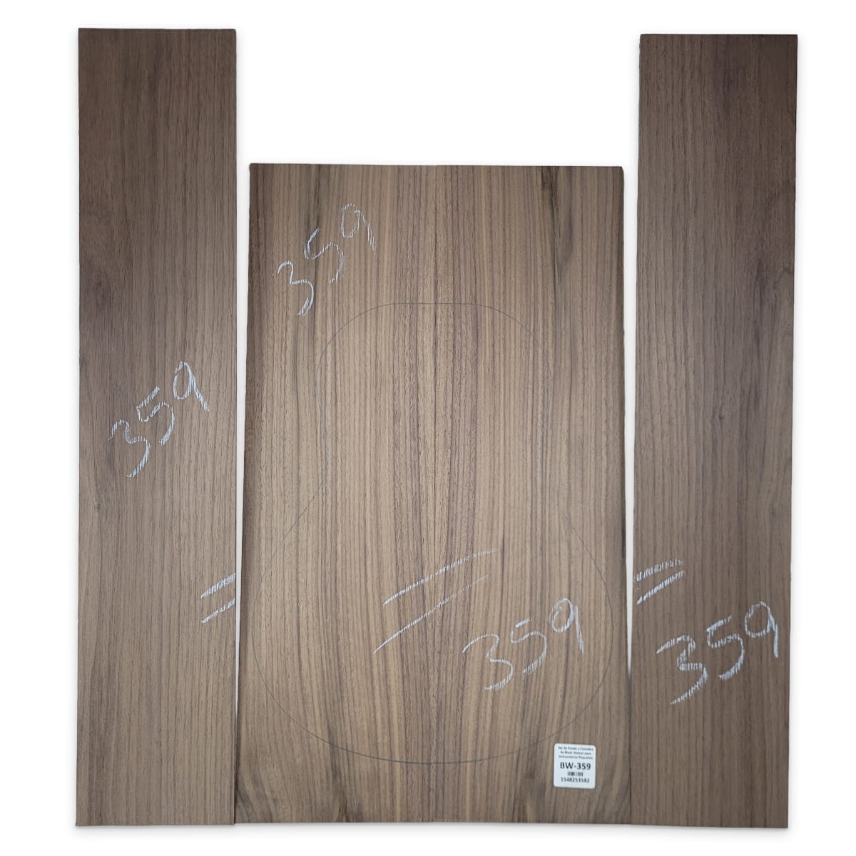 Set de Fondo y Costados BW-359 de Black Walnut para Instrumentos Pequeños9