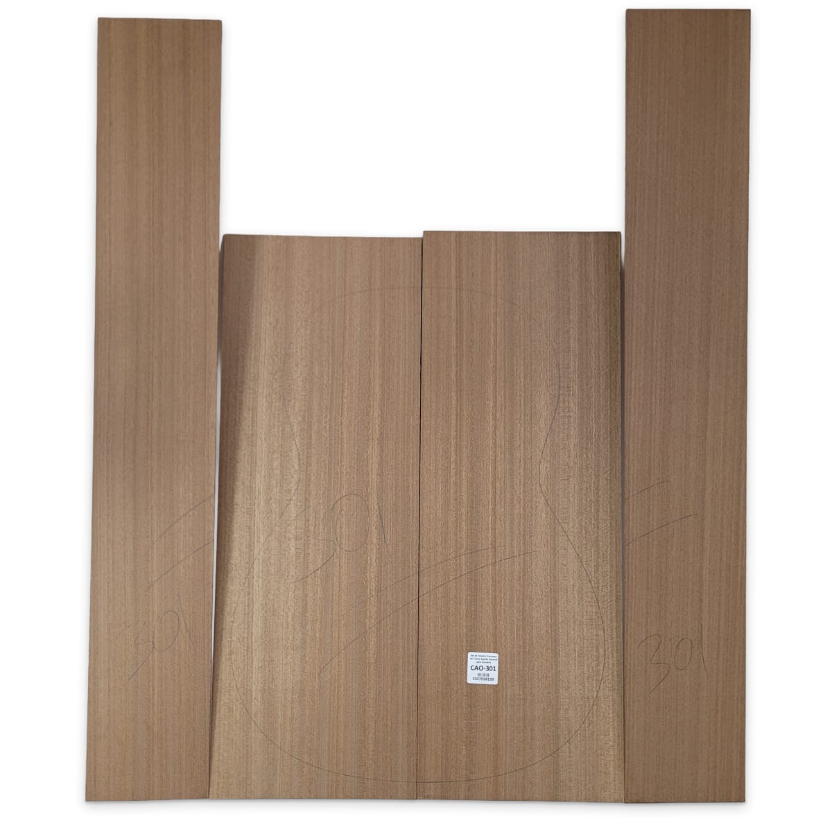 Set de Fondo y Costados CAO-301 de Caoba Sapelly Especial para Guitarra 0