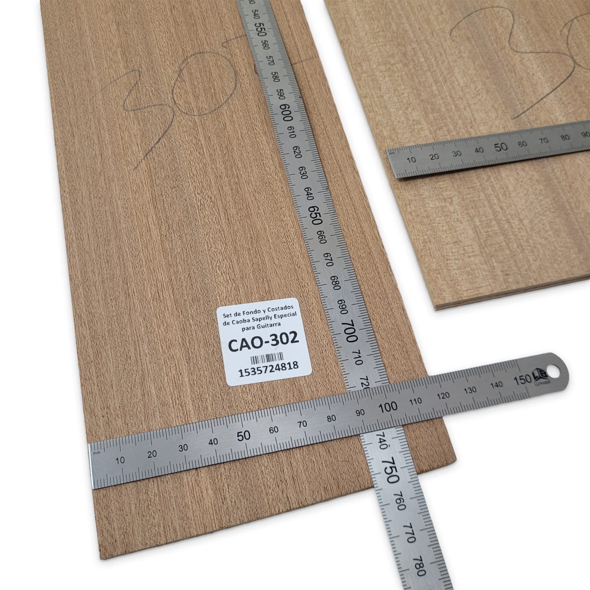 Set de Fondo y Costados CAO-302 de Caoba Sapelly Especial para Guitarra4