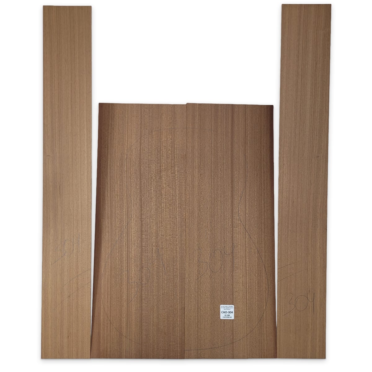 Set de Fondo y Costados CAO-304 de Caoba Sapelly Especial para Guitarra 0