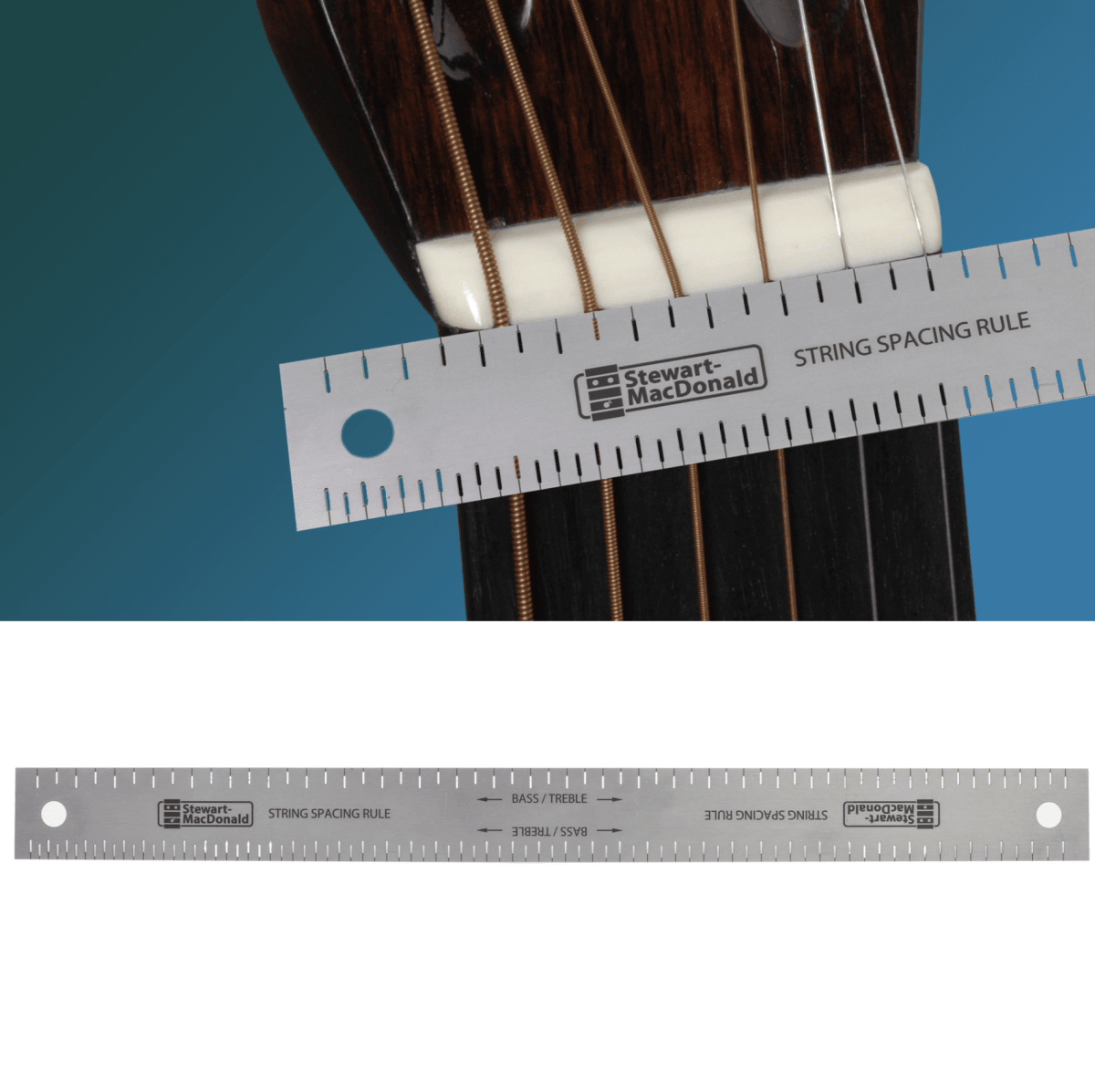 Regla Metalica Calibrada para Nuez y Cejilla EEUU Stewmac para Espaciado entre cuerdas. Mod: 0673 0