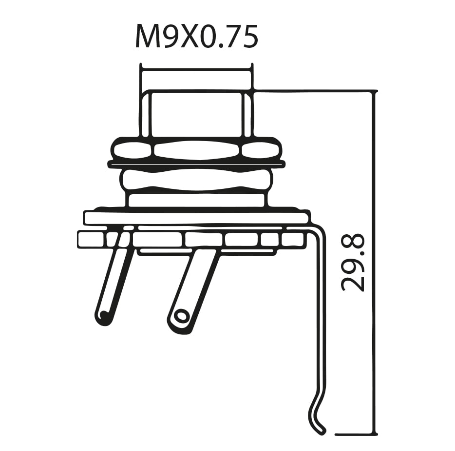 Jack Mono. Tuerca y Perilla Black3